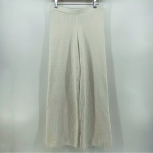Lulu’s Wide Leg Pant White Knit L